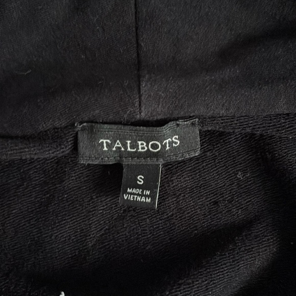 Talbots black Light Sweater open cardigan Sz S - Picture 5 of 13